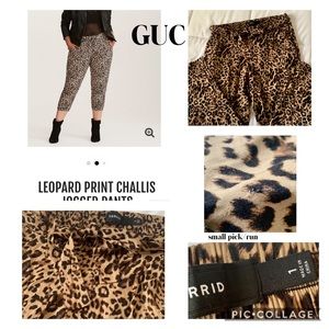 Leopard Print Challis Tie Jogger Pant - Torrid